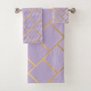 TOILETTE LUXE PURPLE STRIPE SALLE DE BAINS ABSTRAI