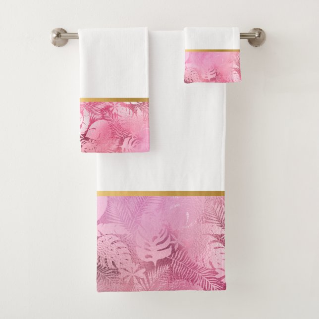 TOILETTE ROSE HAWAIIAN TROPICAL OR SALLE DE BAINS (En situation)