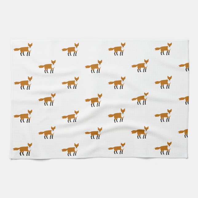 Toilettes de thé Fox Serviette de thé (Horizontal)