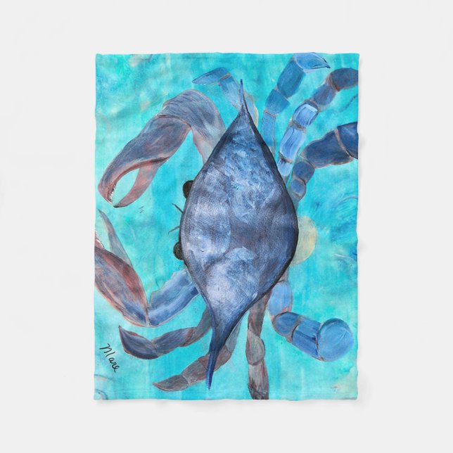 Toison de crabe bleu lancer couverture (Devant)