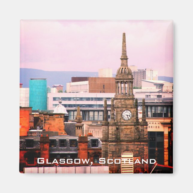 Toits de Glasgow, Ecosse, aimant frigo (Devant)