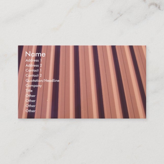 Toiture de carte de visite ........... (Devant)