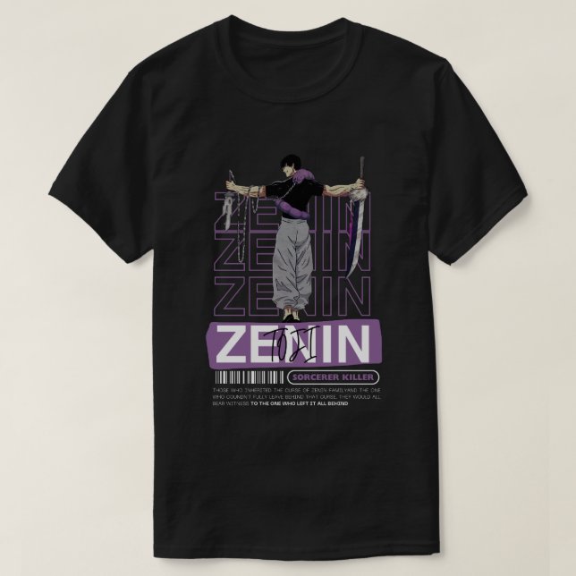 Toji fushiguro sorcerer killer anime Black  T-Shirt (Design Front)