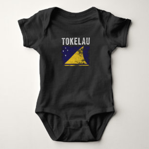 Tokelau Flag Distressed - Tokelauan Flag Baby Bodysuit