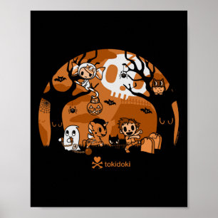 Tokidoki Halloween Ghouls Playing In The Cemetery Poster