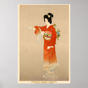 Tokio Japan Vintage Travel Poster - FramedUnframed