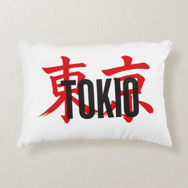 Tokio samurai accent pillow (Front)