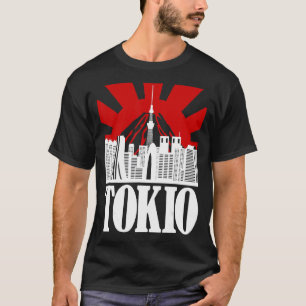 Tokio Skyline Japan Japanese Souvenir Vintage Retr T-Shirt