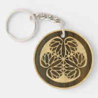 Tokugawa Aoi Mon Japanese Family Crest Wood Veneer