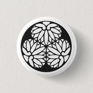 Tokugawa family crest japan 1 inch round button