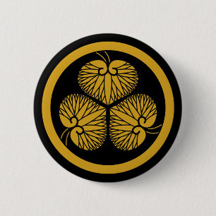 Tokugawa hollyhock 1(first,2nd,3rd)33 2 inch round button