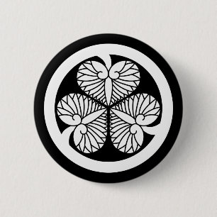 Tokugawa hollyhock 9(8th Yoshimune)23 2 Inch Round Button
