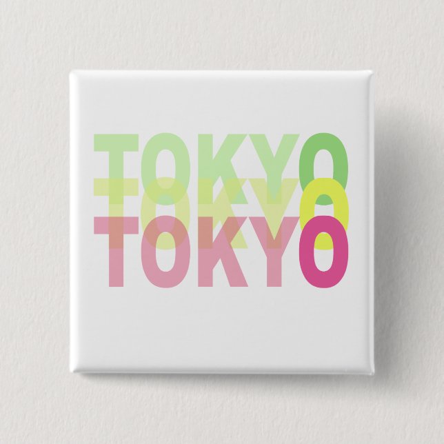 Tokyo 2 Inch Square Button (Front)