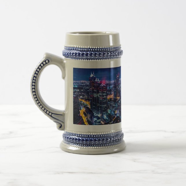 Tokyo at night beer stein (Left)