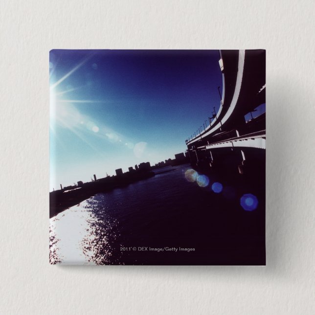 Tokyo Bay, Tokyo 2 Inch Square Button (Front)