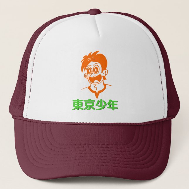 Tokyo Boy (Orange&Green Line) Kanji Hat (Front)