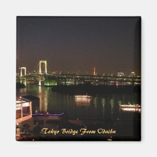 Tokyo Bridge From Odaiba, Tokyo Japan Magnet