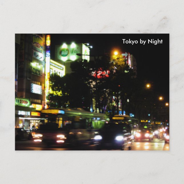 Tokyo by Night Postcard (Front)