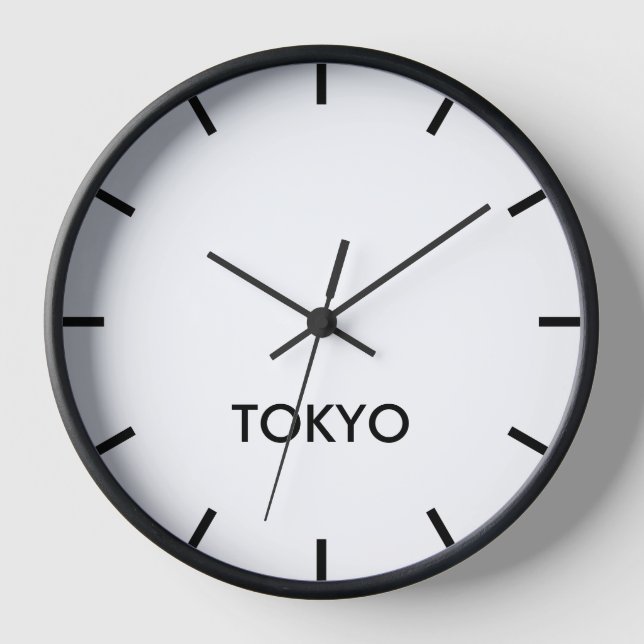 Tokyo Capital of Japan time zone minimalist Clock (Front)