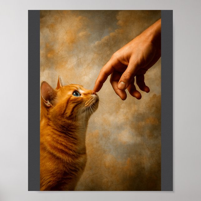 Tokyo Cat In Straw Hat With Tea Cup Skytree City V Poster (Front)