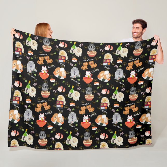 TOKYO CHOWTIME  Chow  Fleece Blanket (In Situ)