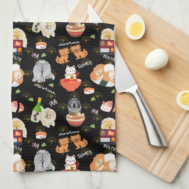 TOKYO CHOWTIME  Chow  Kitchen Towel (Quarter Fold)