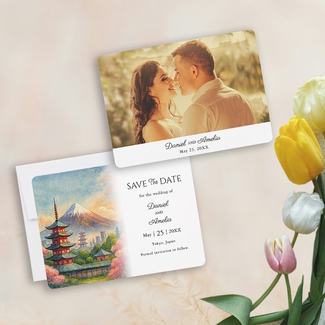 Tokyo Destination Wedding Enregistrer la Carte Dat (Tokyo Destination  Save the Date Card)