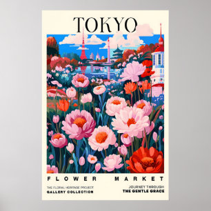 Tokyo Flower Market Art Print Japanese Floral
