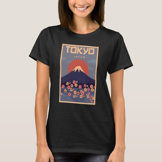 Tokyo Fuji Volcano Japan T-Shirt (Front)