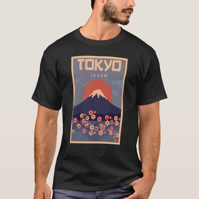 Tokyo Fuji Volcano Japan T-Shirt (Front)