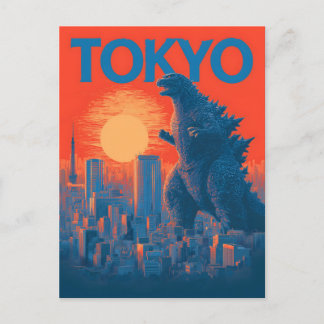 Tokyo Godzilla vintage Postcard