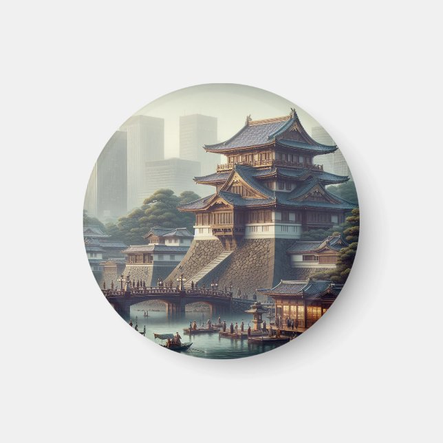 Tokyo Imperial Palace landscape Japan Travel Magnet (Front)