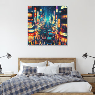 Tokyo in Motion Canvas Print