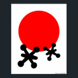 Tokyo Jacks - Pop Art poster<br><div class="desc">Couldn't help seeing the red ball as the rising sun on the Japanese flag. For this poster I combined my love of Japan and one of my favourite childhood games, Jacks. NOTE: This poster was created to be a standard size 22x28. To get this size hit the Customize It button...</div>