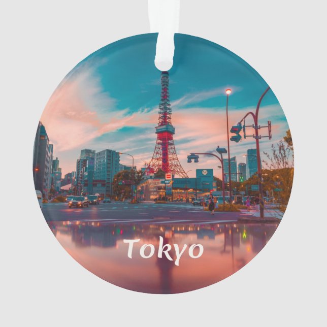 Tokyo Japan City Skytree Ornament (Back)
