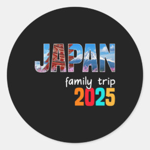 Tokyo Japan Family Trip 2025 Summer Vacation Adven Classic Round Sticker