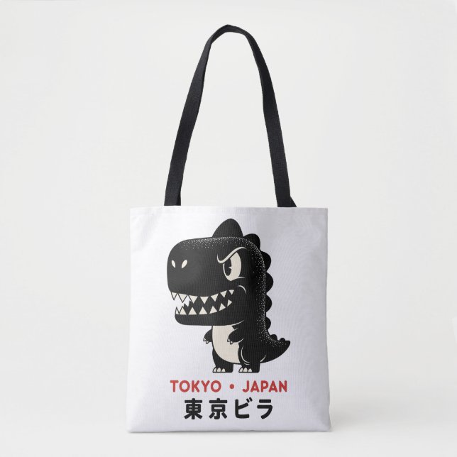 TOKYO JAPAN GODZILLA TOTE BAGS (Front)