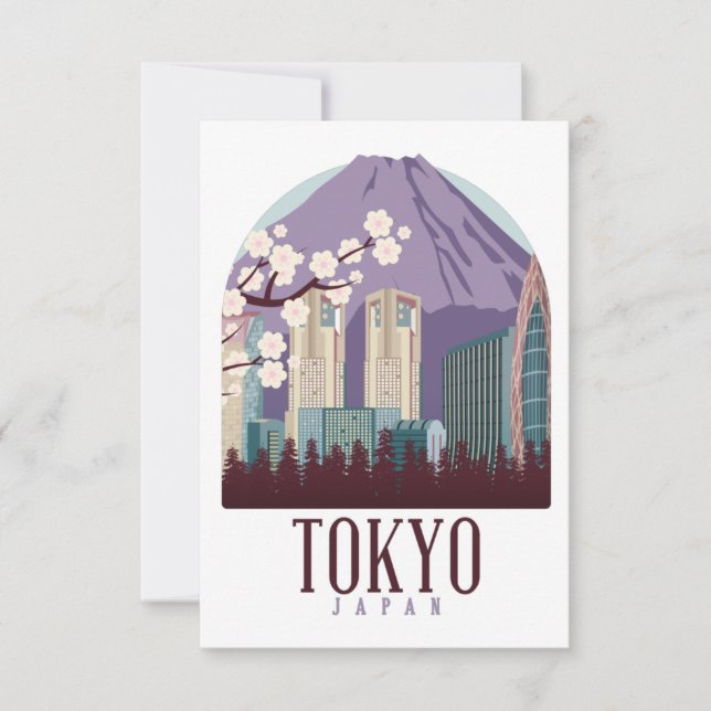 Tokyo Japan Japan Vintage Travel Greeting Card (Front)
