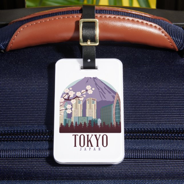 Tokyo Japan Japan Vintage Travel  Luggage Tag (Front Insitu 2)