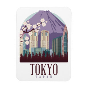 Tokyo Japan Japan Vintage Travel Magnet