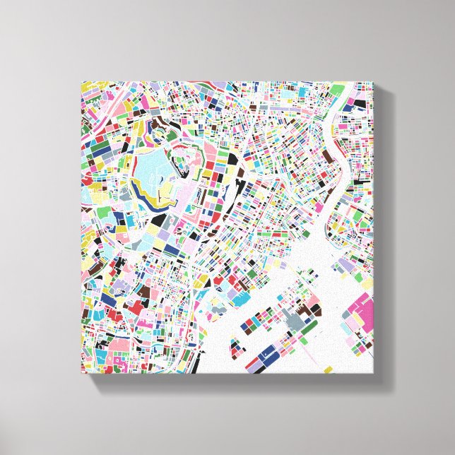 Tokyo Japan Map Canvas Print (Front)