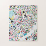 Tokyo Japan Map Jigsaw Puzzle<br><div class="desc">This design features a colourful map of Tokyo,  Japan.</div>