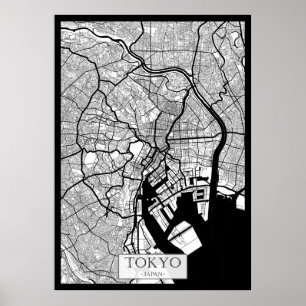Tokyo Japan Map Poster