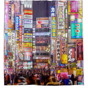 TOKYO, JAPAN - MARCH 14, 2014: Signs densely line