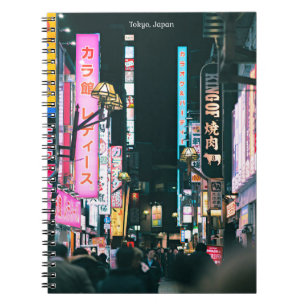 Tokyo, Japan night life photograph Notebook