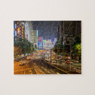 Tokyo Japan Night Time Lights Jigsaw Puzzle