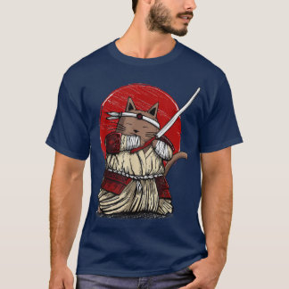 Tokyo Japan Samurai Kawaii Japanese Cat  T-Shirt
