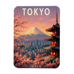Tokyo Japan Shibuya Lights Futuristic Urban Escape Magnet