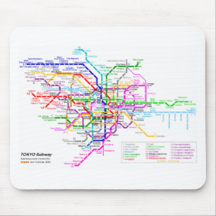 Tokyo Japan Subway Map Mouse Pad