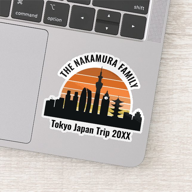 Tokyo Japan Sunset Custom Trip Souvenir Laptop (Detail)